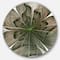 Designart - Symmetrical Green Fractal Flower' Floral Metal Circle Wall Art